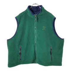 90年代 USA製 Eddie Bauer EBTEK エディー・バウアー フリースベスト 大きいサイズ アウトドア(メンズ XXL)中古 古着 X2741