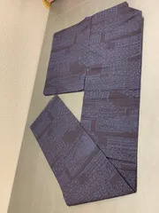 美品　本場結城紬　藍色