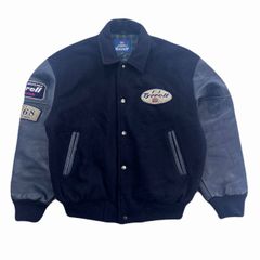 90s POSH BOY ポッシュボーイ 袖レザースタジャン ヴィンテージ古着