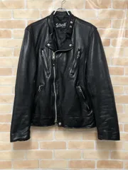 【中古】 Schott ショット ダブルブレスト ライダースジャケット 3191064 ブラック XL 111447494