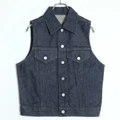 ピンクハウス★背中の刺繍が目を引く♪可愛い デニムベスト 大きいサイズL 青系 z17479