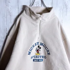 【国内正規品】ディズニー Disney ミッキー ボア フリース ハーフジップスウェット #51746