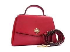 TORY BURCH トリーバーチ ハンドバッグ レッド レザー スエード レディース 2WAY 新古未使用展示品