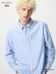 UNIQLO U JWA コラボ オックスフォード オーバーサイズ シャツ (長袖) ストライプ