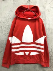 adidas アディダス FS1856 ビッグ トレフォイル パーカー size150/赤 ■■ レディース