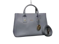 FURLA フルラ ハンドバッグ リンダ ライトブルー レザー レディース 2WAY