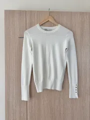 ザラ 白 長袖ニット S