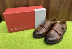 REGAL リーガル ダブルモンク ローファー ビジネスシューズ サイズ24cm 茶色系 ゴアテックス メンズ シューズ 靴 箱付