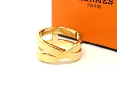 HERMES エルメス スカーフリング リュバン ゴールド メタル レディース 美品