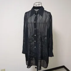 J&R シースルー刺繍ブラウス 黒 M