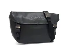 COACH コーチ ボディバッグ ウエストバッグ リーグ オーバーサイズド スリング C2293 ブラック レザー ユニセックス 美品