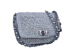 ANTEPRIMA アンテプリマ ショルダーバッグ ワイヤーバッグ ホワイト系 PVCワイヤー レディース チェーン シルバー金具 美品