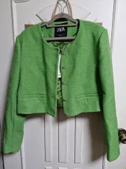 ザラ ツイード クロップド ジャケット 新品