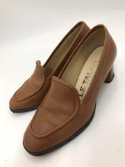 Le Talon ルタロン 5.5cm レザーローファー パンプス size23.5cm/キャメル ■■ レディース