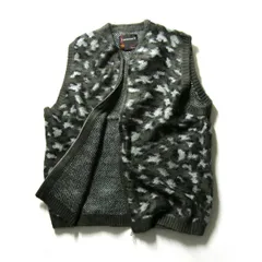 【新品】 TOWNCRAFT ／ タウンクラフト　シャギー ニット フルジップ ベスト SHAGGY PATTERN ZIP VEST レオパード柄 ｜ 春 秋冬