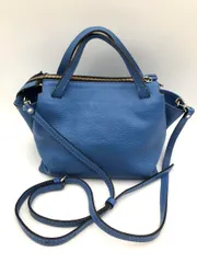 GIANNI CHIARINI ジャンニキアリーニ イタリア製 革 レザー ショルダー バッグ ブルー ■■◎レディース