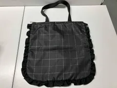 LeSportsac レスポートサック トートバッグ フリル×ブラック×チェック柄