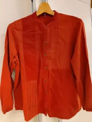 39-13  プリーツシャツ　シャツ　ブラウス　長袖　レディース