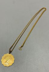 エリザベス2世 5セント カナダ 1984 ペンダントトップ ネックレス 