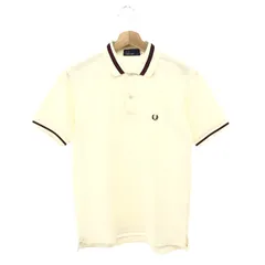 FRED PERRY フレッドペリー 半袖ポロシャツ サイズ:S ロゴ刺繍 F1688  ポリエステル100％ アイボリーホワイト メンズ / 243001004640