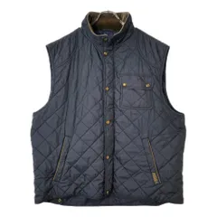 Polo by Ralph Lauren ポロ ラルフローレン キルティングベスト 大きいサイズ ネイビー(メンズ XXL)中古 古着 X2749