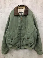 BANANA REPUBLIC バナナリパブリック ミリタリーテイスト 革 ９０S オールド スイングトップ ジャケット sizeXS/グリーン ◆■◎メンズ
