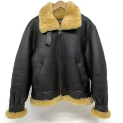 MORGAN PRODUCTIONS モーガン B-3 フライトレザージャケット 羊革 ムートン サイズ42 ※中古