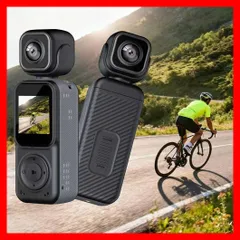 【前面&背面カメラ搭載】ポータブルアクションカメラ Vlog デュアルフロント