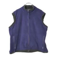90年代 REI アール・イー・アイ フリースベスト アウトドア パープル(メンズ L相当)中古 古着 X2752