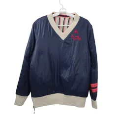 le coq sportif(ルコックスポルティフ) リバーシブルスニード ネイビー / 白ピンクネイビーストライプ メンズ LL ゴルフウェア 2601-0134 中古
