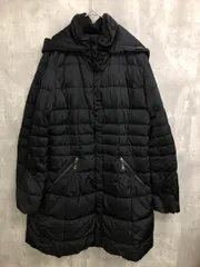 EVEX by KRIZIA エヴェックスバイクリツィア U5A51-263-09 三陽商会 裏地ゼブラ柄 ダウン コート size40/黒 ◆■◎レディース