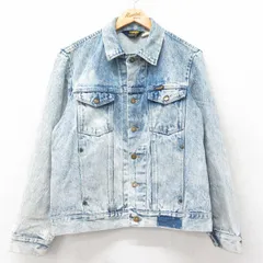 M/古着 ラングラー 長袖 ジージャン メンズ 80年代 80s コットン USA製 紺 デニム 25dec12