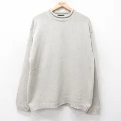 XL/古着 エディーバウアー 長袖 セーター メンズ 00年代 00s コットン ロールネック ベージュ 25dec12
