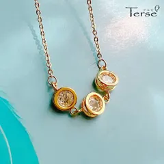 ネックレス ペンダント レディース CZ ジルコニア 3石 3ストーン 華奢 ゴールド 上品 バレンタイン プレゼント ギフト 入学式 卒業式 新生活 普段使い お出かけ 軽量 付け心地 大人可愛い アクセント 贈り物 シンプル エレガント