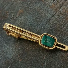 BURBERRY バーバリーズ ネクタイピン メンズ　ゴールド　グリーン ヴィンテージ