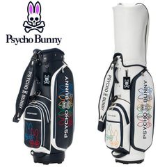 Psycho Bunnyサイコバニー スカルバニーネオン エナメルキャディバッグ