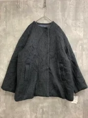 新品 Hands of creation ハンズオブクリエイション 1440004 日本製 モヘアループカットシャギー ノーカラーショート コート sizeF/グレー ◆■◎レディース