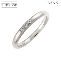 タサキ TASAKI 4.5号 リング ダイヤ 0.02ct Pt プラチナ 田崎真珠 指輪 Diamond Ring 90307952