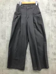 chuclla チュクラ ハイウエスト 2タック サイドポケット ワイドパンツ パンツ sizeS/グレー ■■ レディース