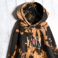 【入手困難】バンズ VANS フラワー 薔薇 プリント ロゴ タイダイ ブリーチ スウェット トレーナー パーカー  #5918