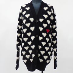 DOUBLE STANDARD CLOTHING 더블 스탠다드 클로징 하트 샤기 몰 가디건 블랙 여성 의류 # 15544