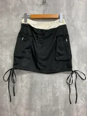 Lily Brown リリーブラウン サテンドッキング カーゴミニ スカート size0/黒 ■■ レディース