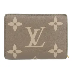 ルイヴィトン モノグラムアンプラント ポルトフォイユ クレア 折り財布 コンパクトウォレット ベージュ系 M82370 中古 新入荷 LV2104