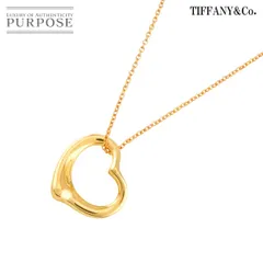ティファニー TIFFANY&Co. オープンハート 幅15.5mm ネックレス 40cm K18 YG イエローゴールド 750 Open Heart Necklace 90310739