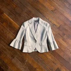 2010s INGNI Bell Sleeve Tailored Jacket / Office Siren Y2K Grey China Stretch Sのサムネイル
