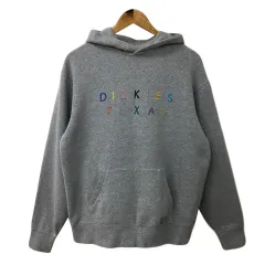 ディッキーズ Dickies パーカー フーディー スウェット プルオーバー ロゴ 刺繍 長袖 L グレー