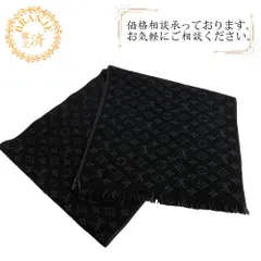 LOUIS VUITTON ルイヴィトン M70520  エシャルプ・モノグラム クラシック  マフラー ブラック メンズ