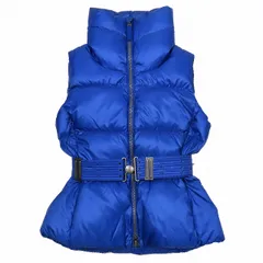 ラルフローレン RALPH LAUREN ダウンベスト ジレ ナイロン ブルゾン ベルト付き XS 青 ブルー/2YBA11 レディースのサムネイル