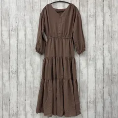 【 titivate 】前後2wayティアードワンピース モカ Sサイズ