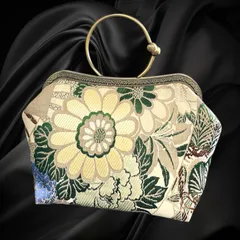 【No.740】着物リメイクバッグ、和風オリジナルバッグ、着物ショルダーバッグ